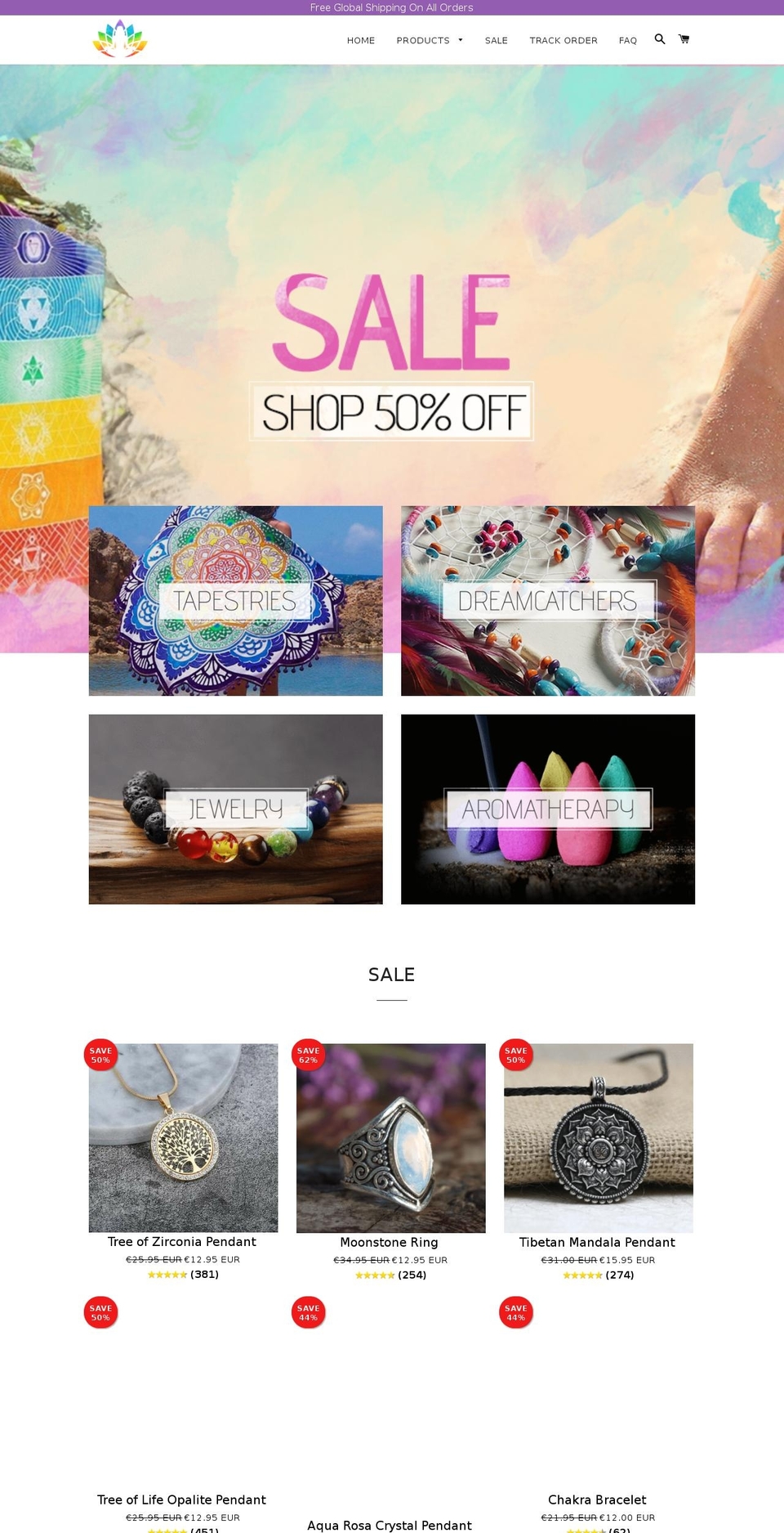 higherchakra.com — Shopify storefront screenshot