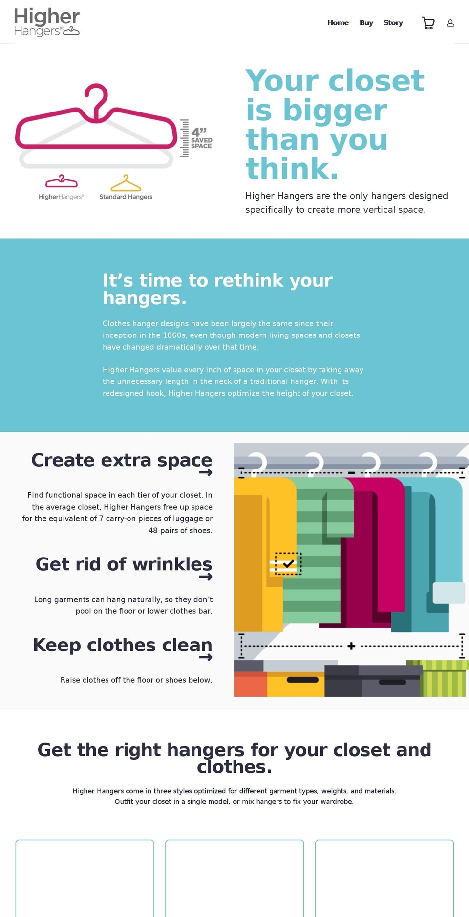 higherhangers.com shopify website screenshot