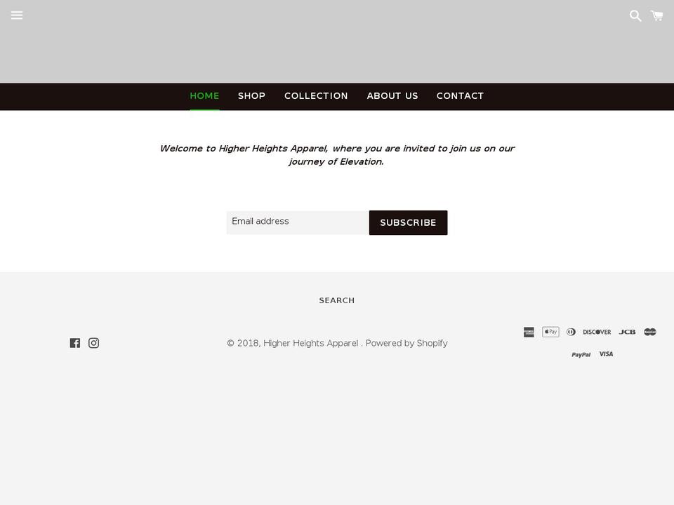 higherheightsapparel.com — Shopify storefront screenshot