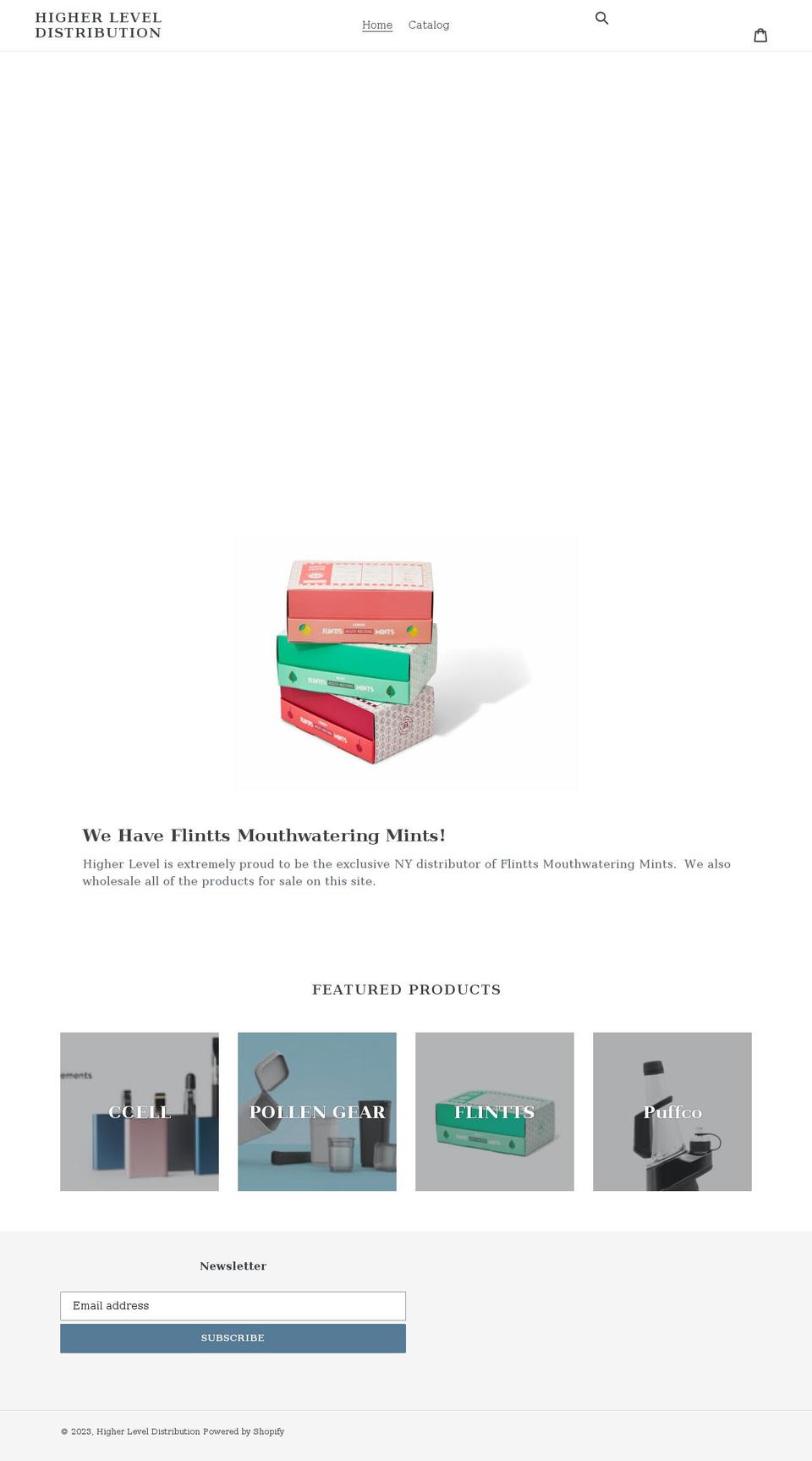 higherleveldistro.com shopify website screenshot