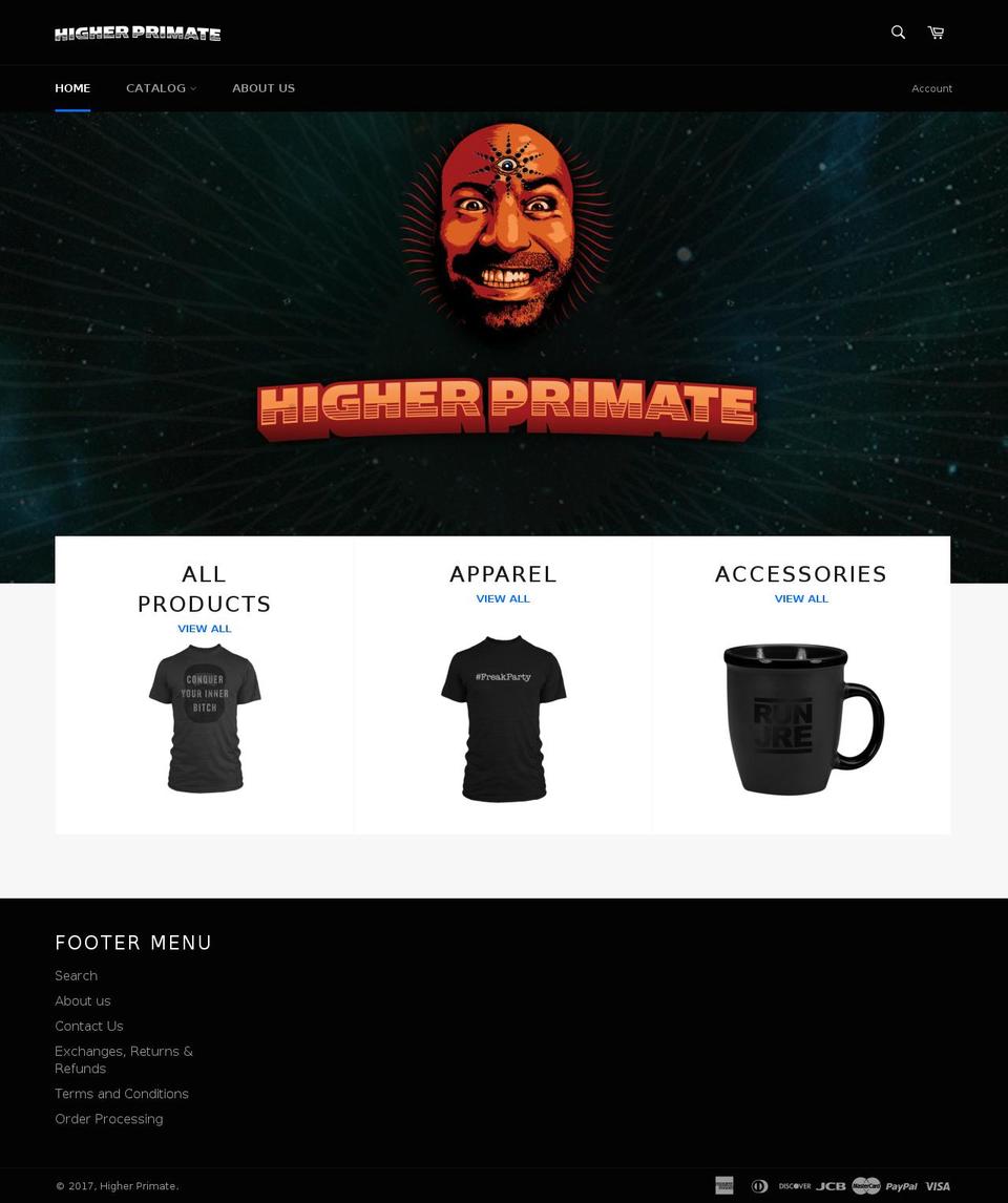 higherprimate.com shopify website screenshot