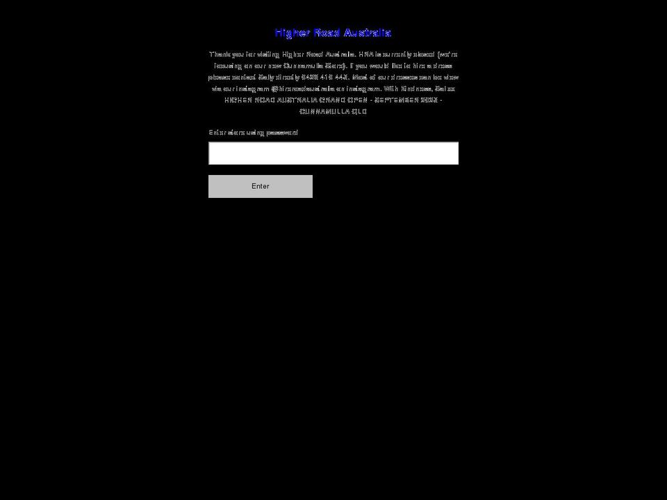 higherroadaustralia.com.au shopify website screenshot
