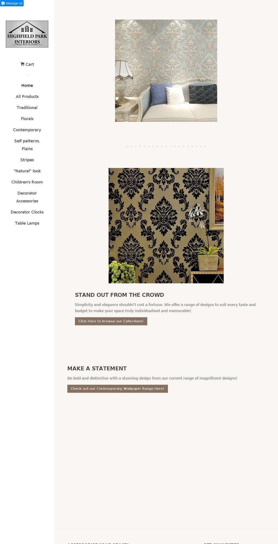 highfieldparkinteriors.com.au shopify website screenshot