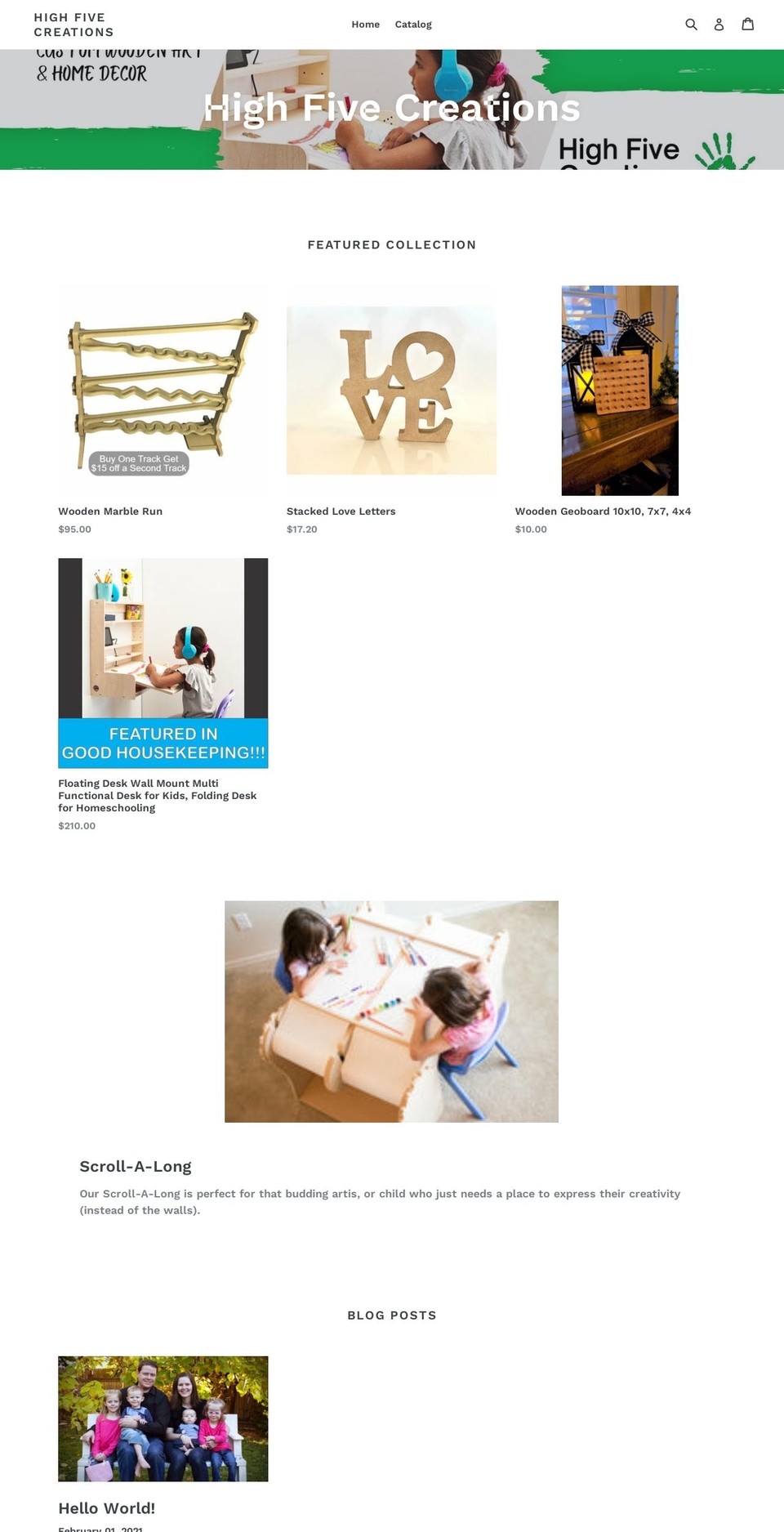 highfivecreation.com — Shopify storefront screenshot