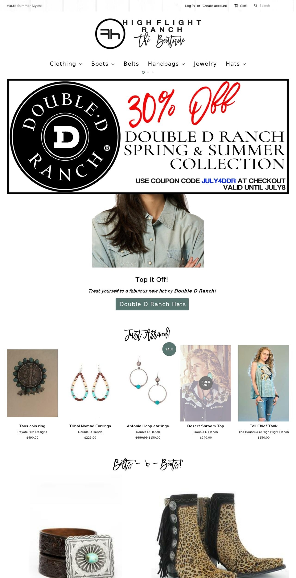 highflightranch.net shopify website screenshot