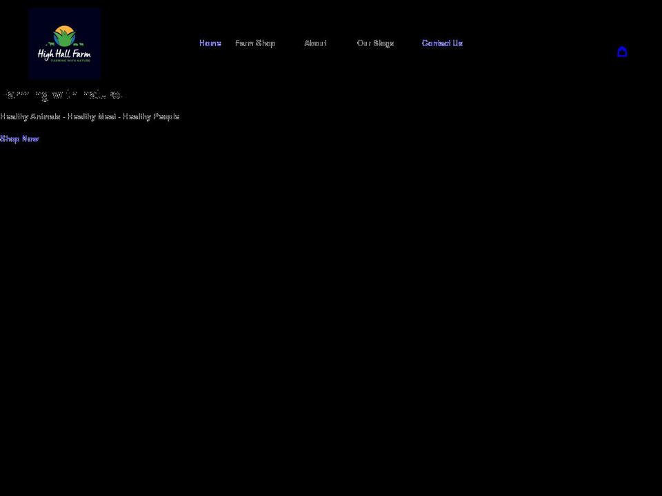 highhallfarm.co.uk shopify website screenshot