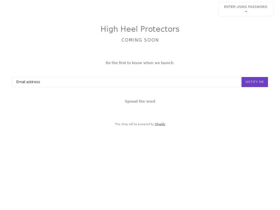 highheelprotectandrepair.com — Shopify storefront screenshot