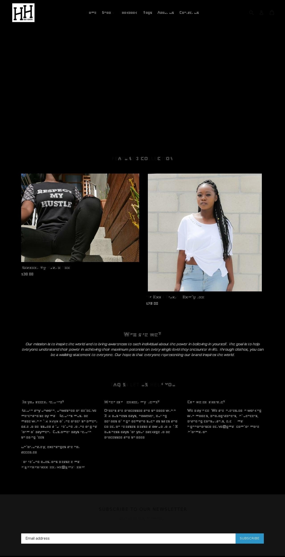 highhonorscollective.com — Shopify storefront screenshot