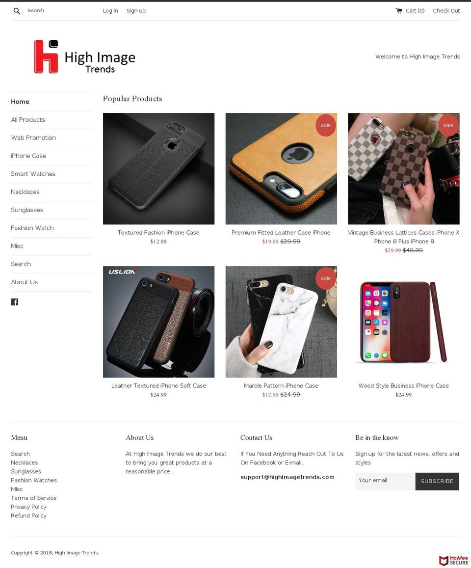 highimagetrends.com — Shopify storefront screenshot