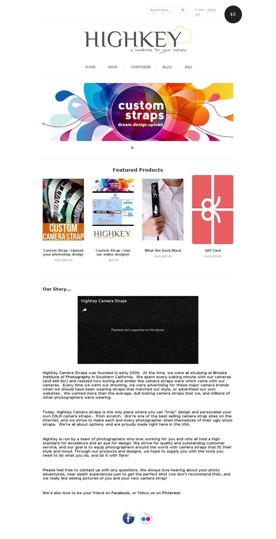 highkeycamera.com shopify website screenshot