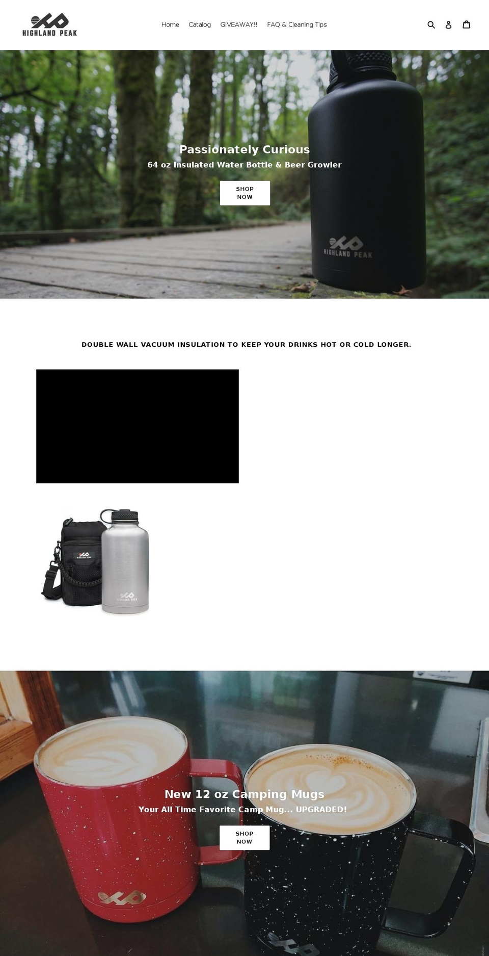 highlandpeakco.com shopify website screenshot