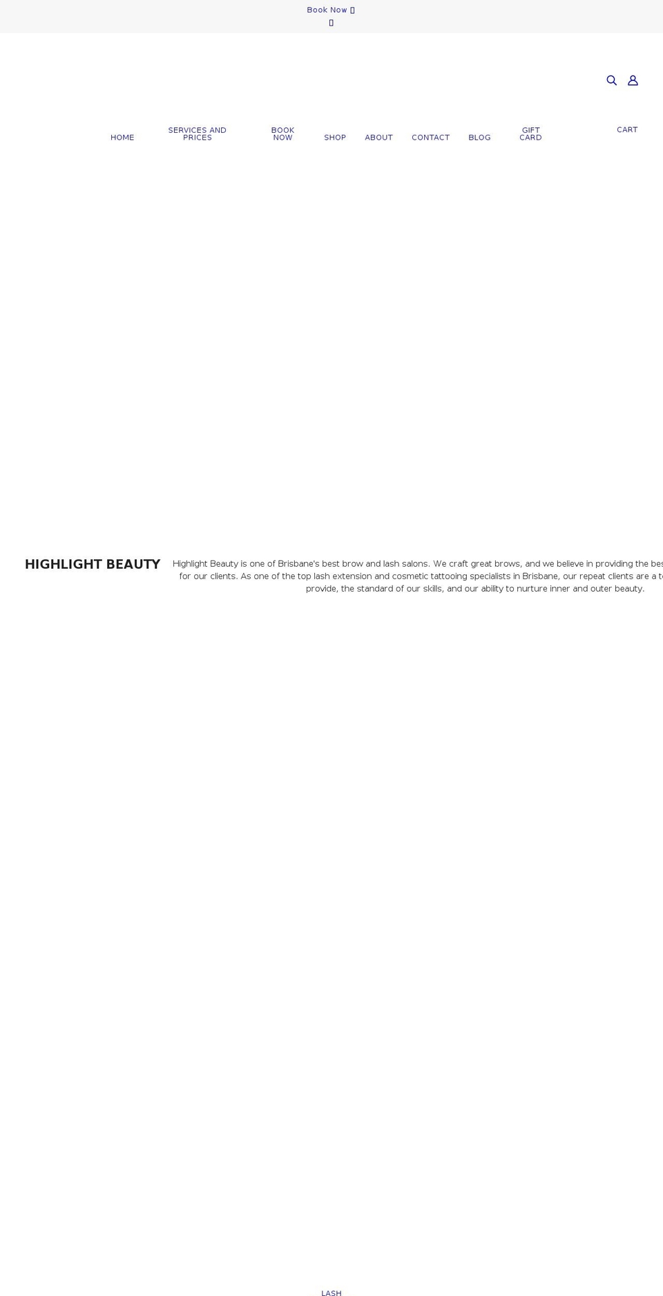 highlightbeauty.com.au shopify website screenshot