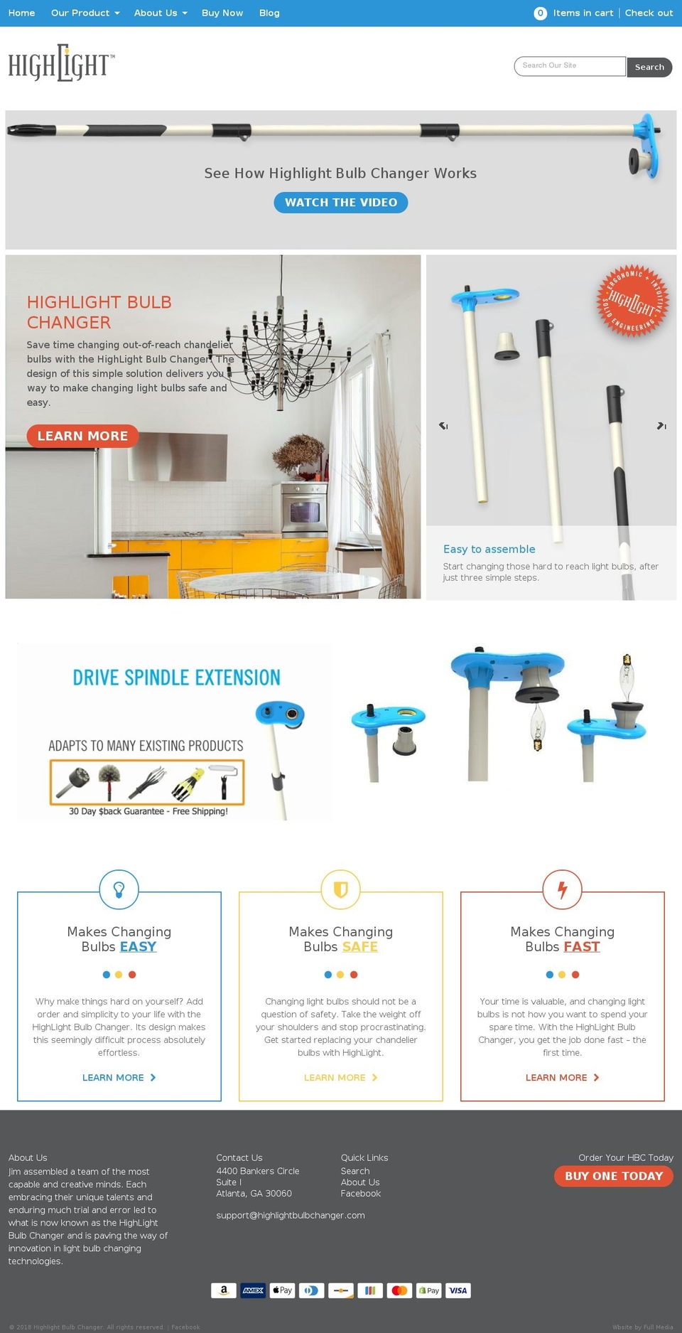 highlightbulbchanger.com — Shopify storefront screenshot