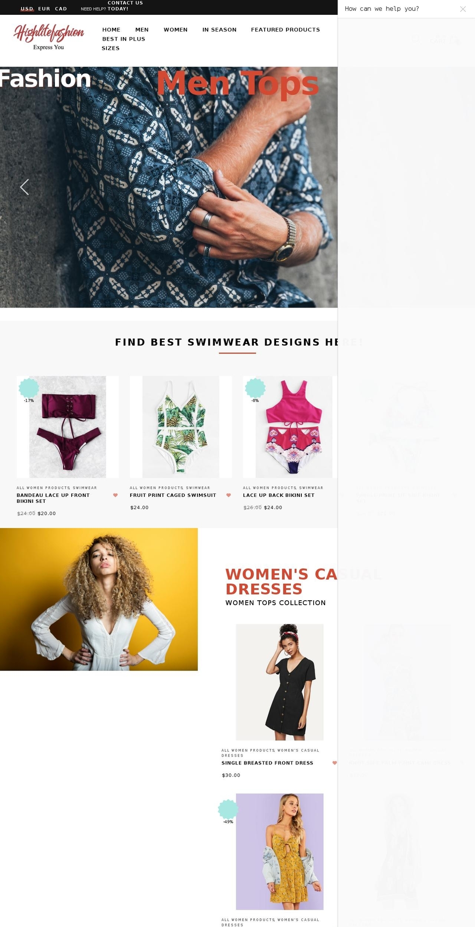 New Store Shopify theme site example highlitefashion.com