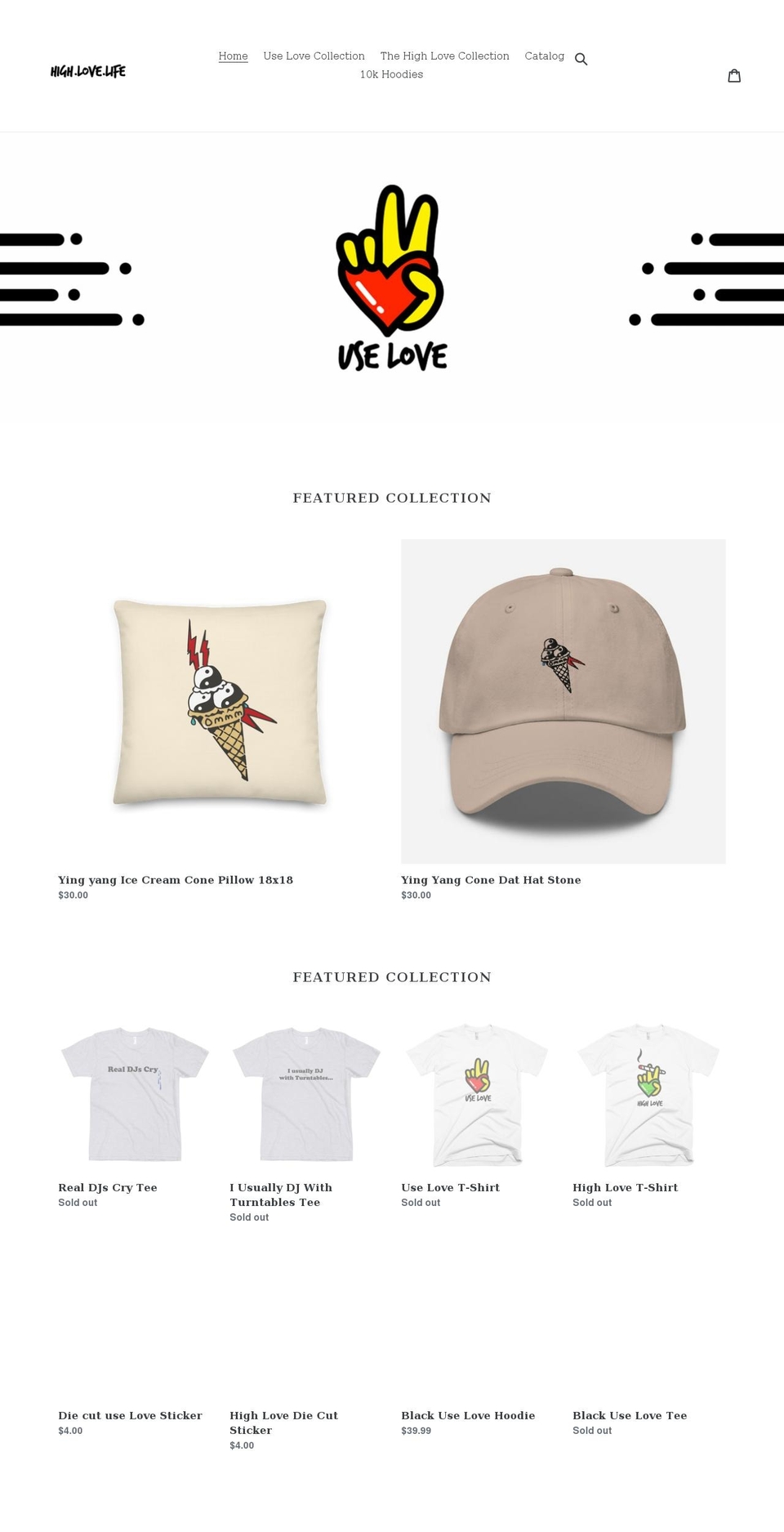 highlovelife.com shopify website screenshot