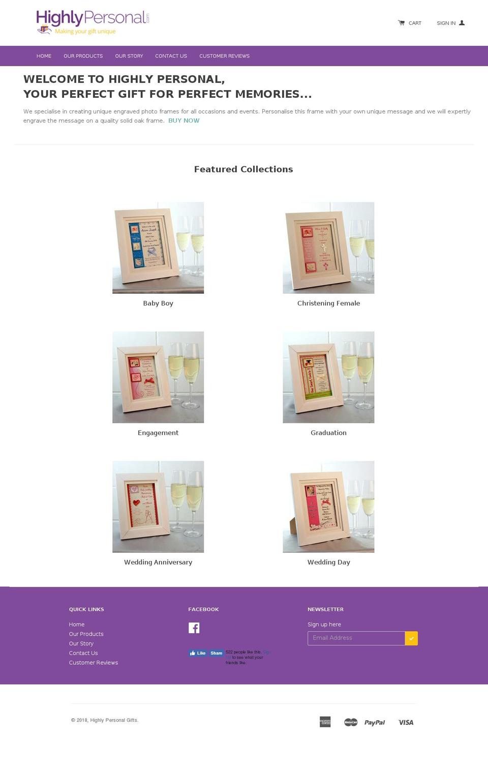 highlypersonal.com — Shopify storefront screenshot