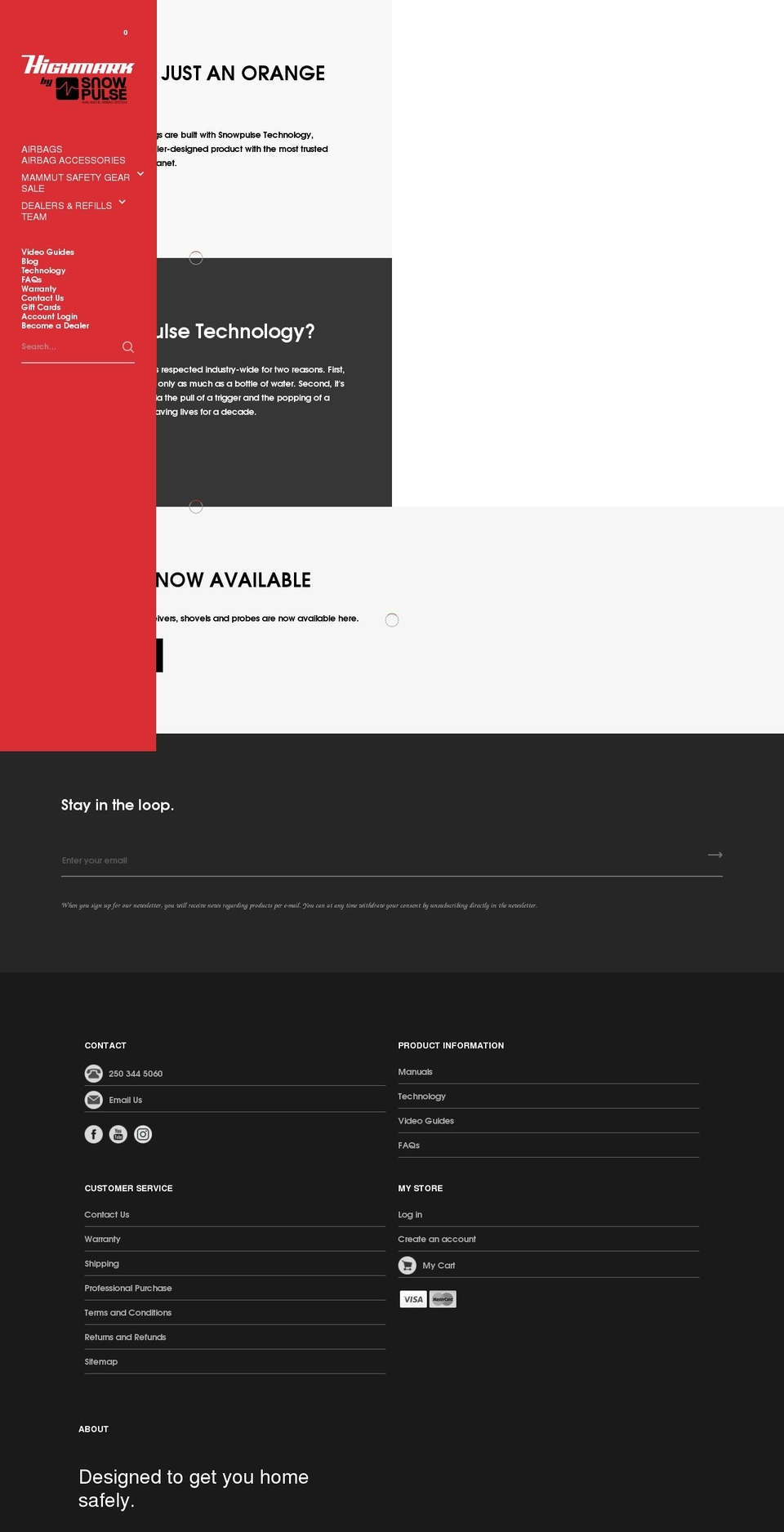 highmarkairbags.ca shopify website screenshot
