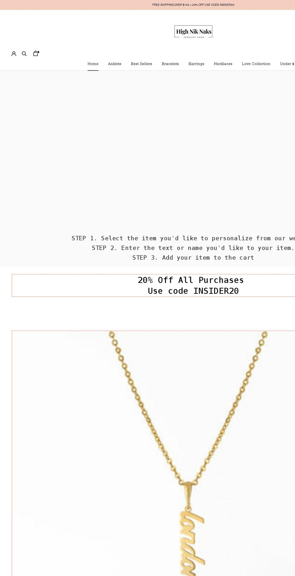 highniknaks.com shopify website screenshot