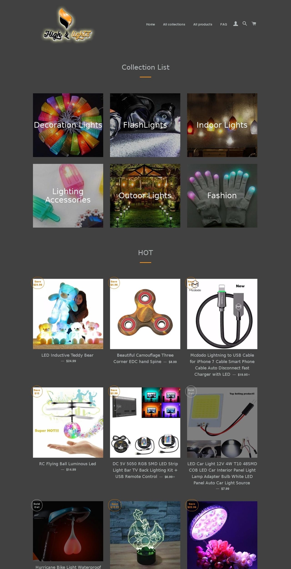 highnlights.com shopify website screenshot
