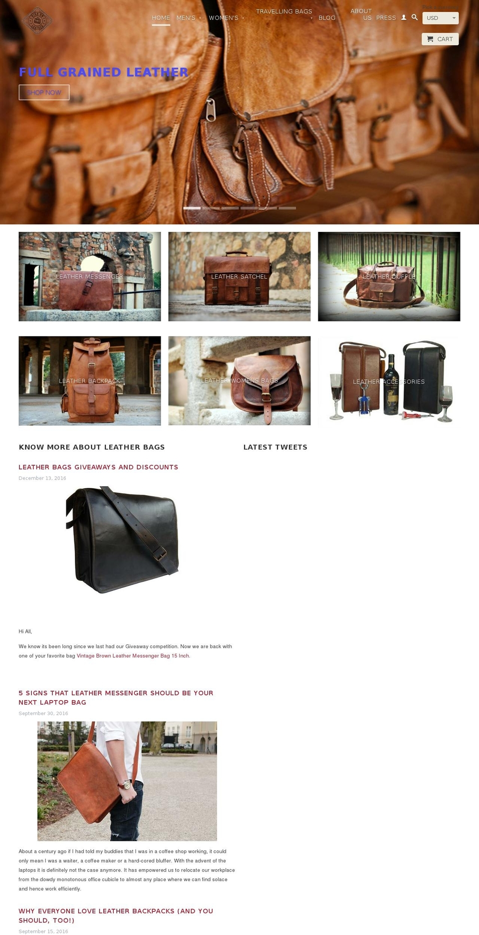 empire Shopify theme site example highonleather.com