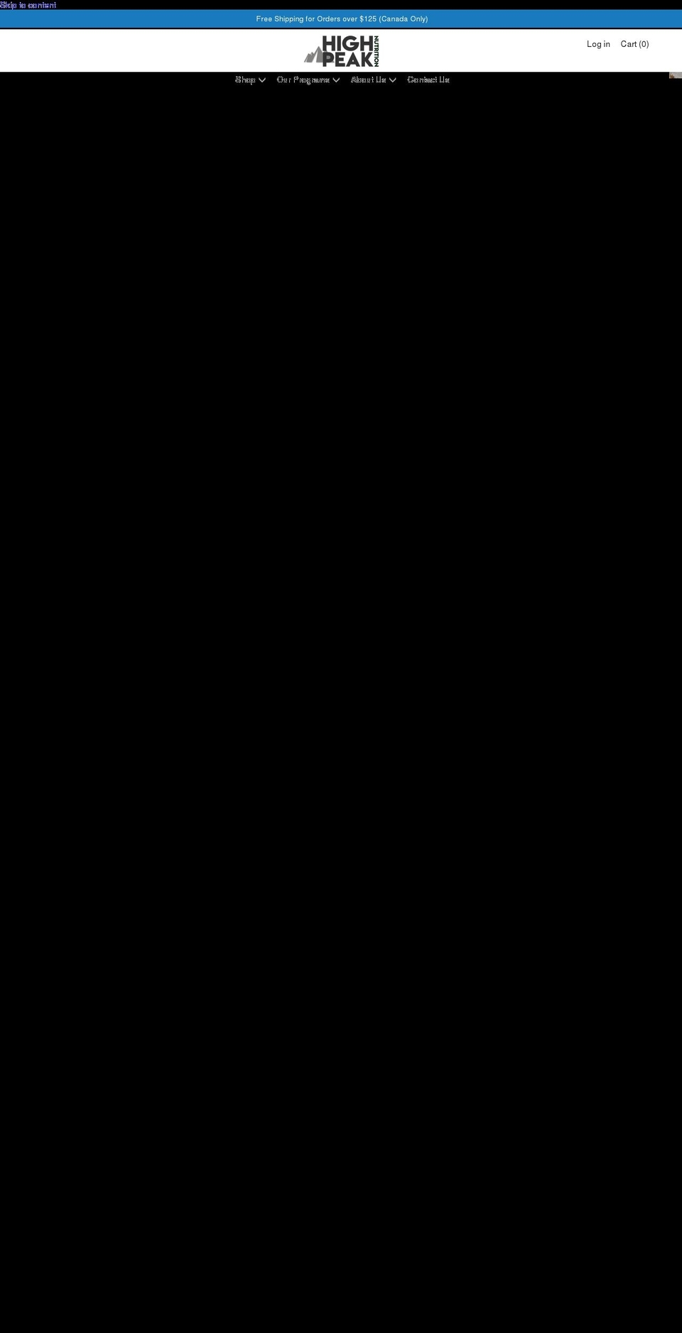 highpeaknutrition.com shopify website screenshot