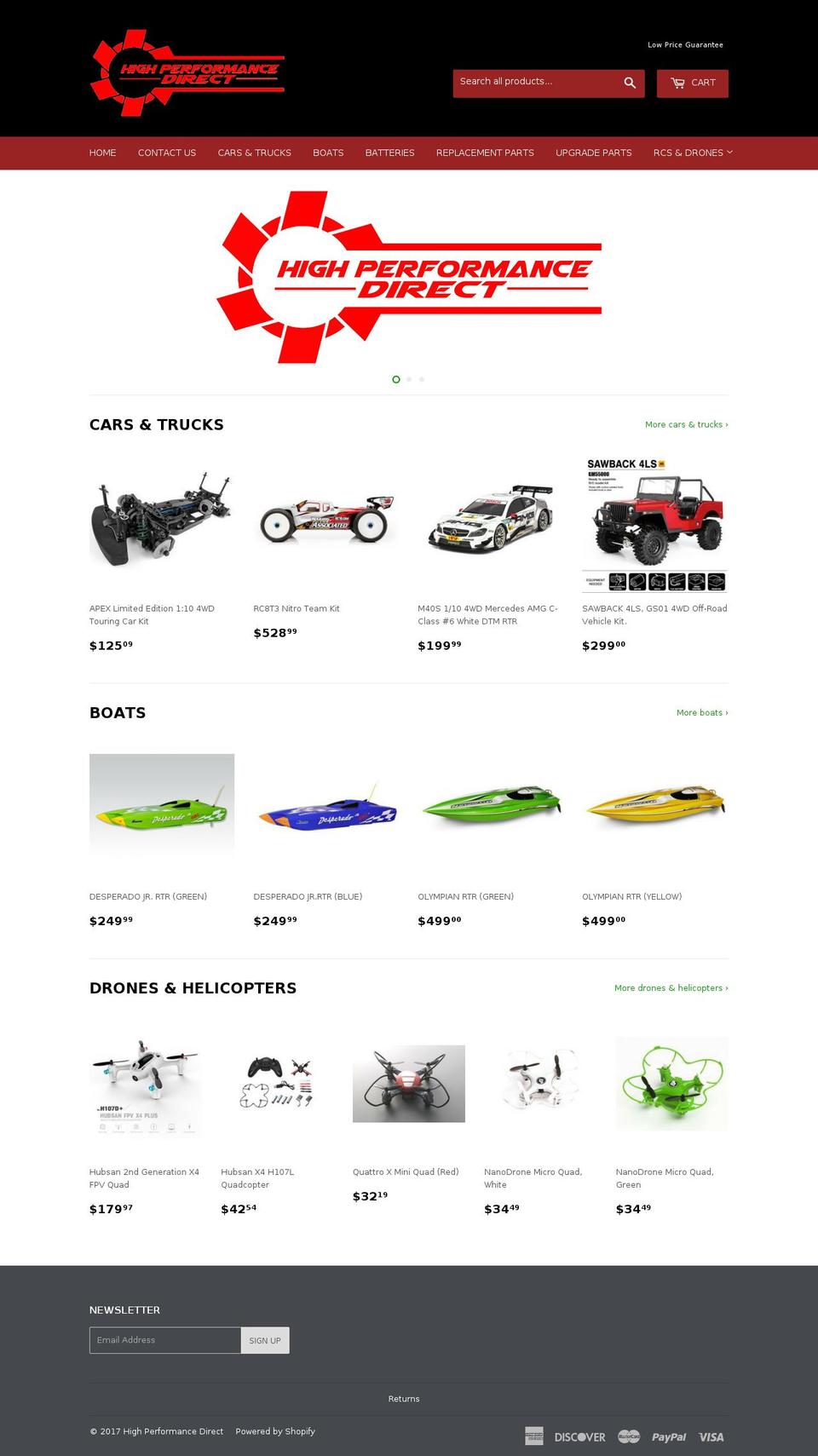 highperformancedirect.com shopify website screenshot