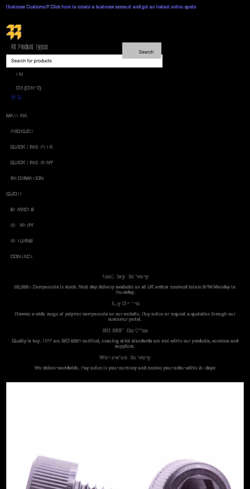 highperformancepolymer.co.uk shopify website screenshot