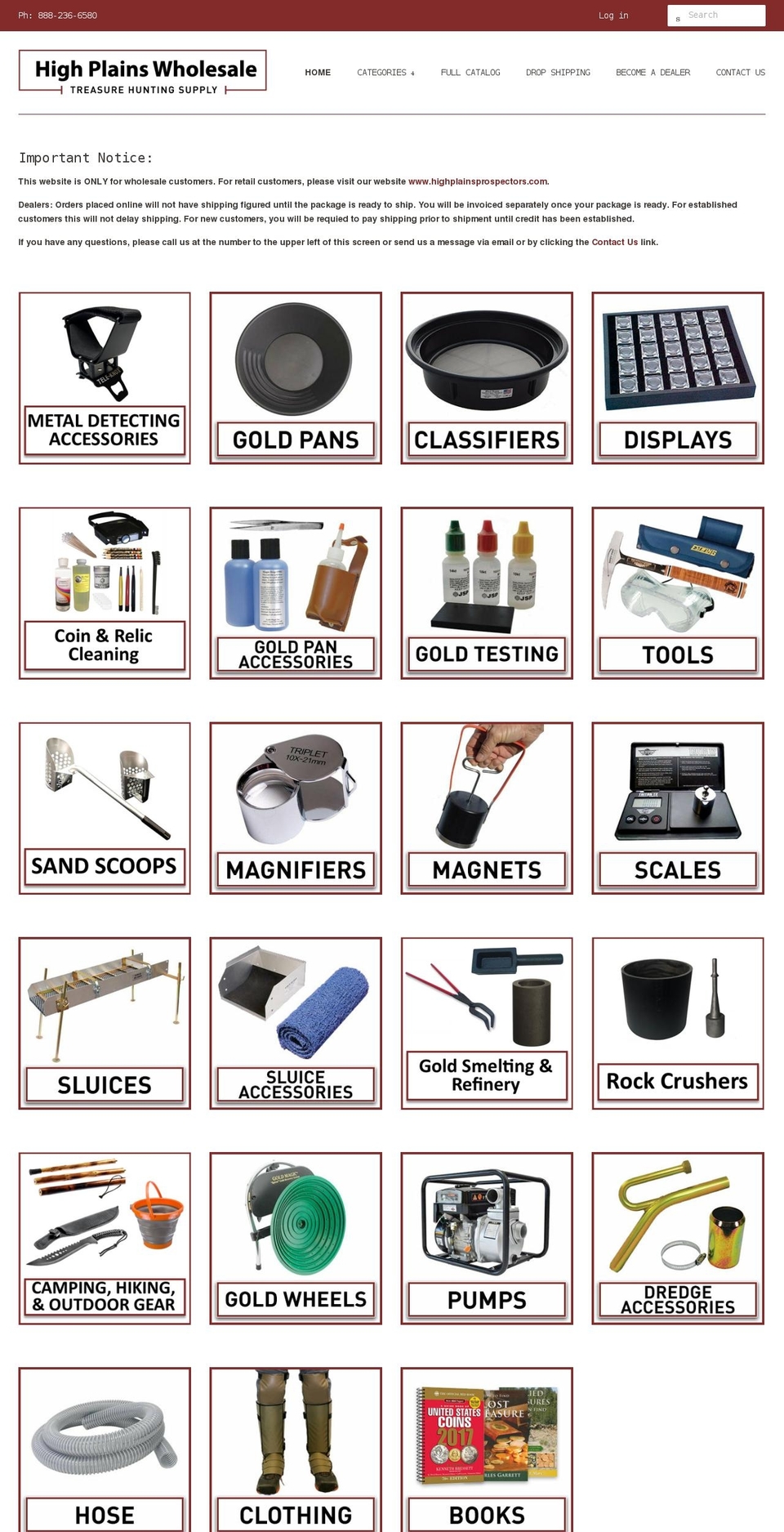 highplainswholesale.com shopify website screenshot