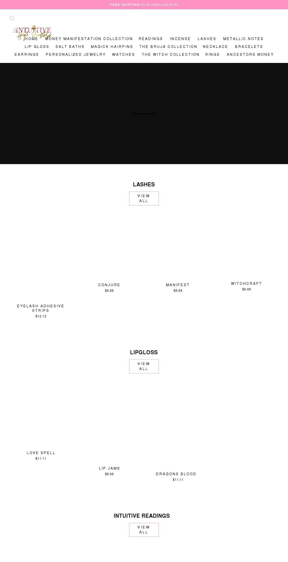 highpriestessoflove.com shopify website screenshot
