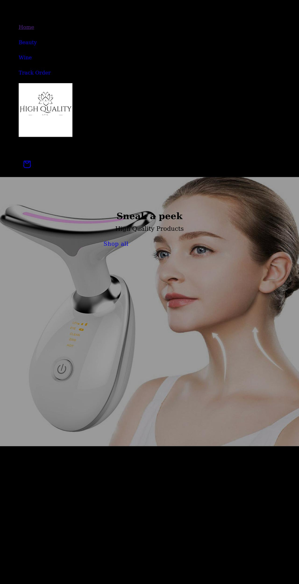 highqualityspa.com shopify website screenshot