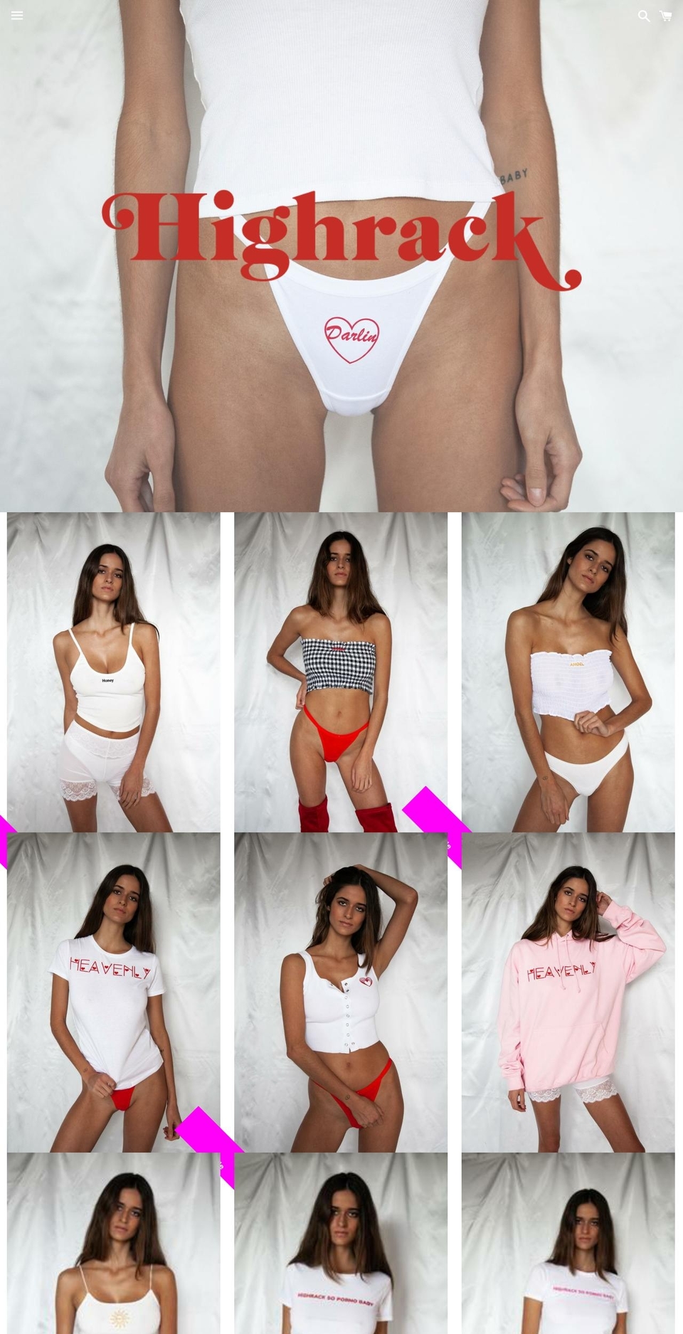 highrackhoney.com shopify website screenshot