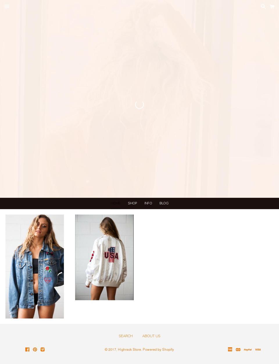 highrackstore.com shopify website screenshot