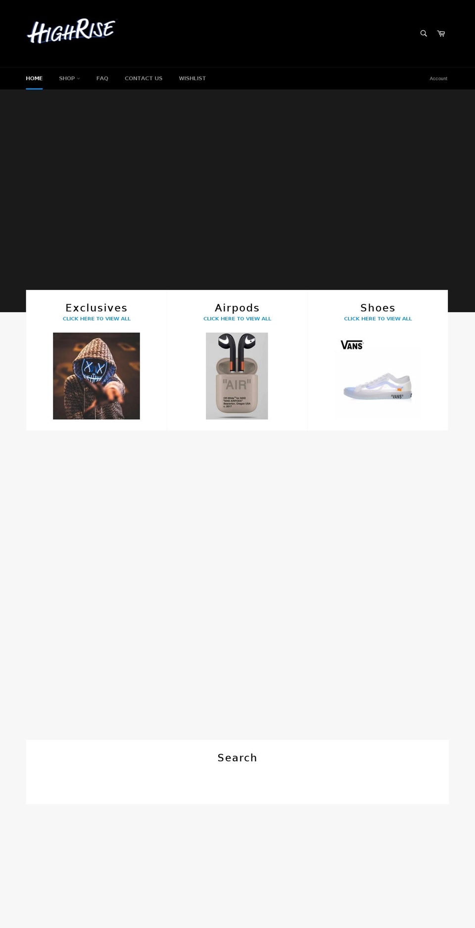 highriseapparel.com — Shopify storefront screenshot