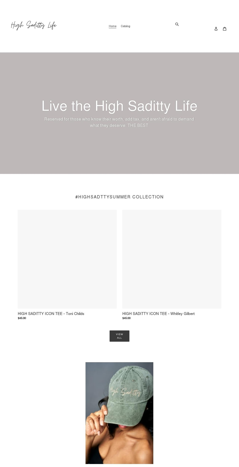 highsadittylife.com shopify website screenshot