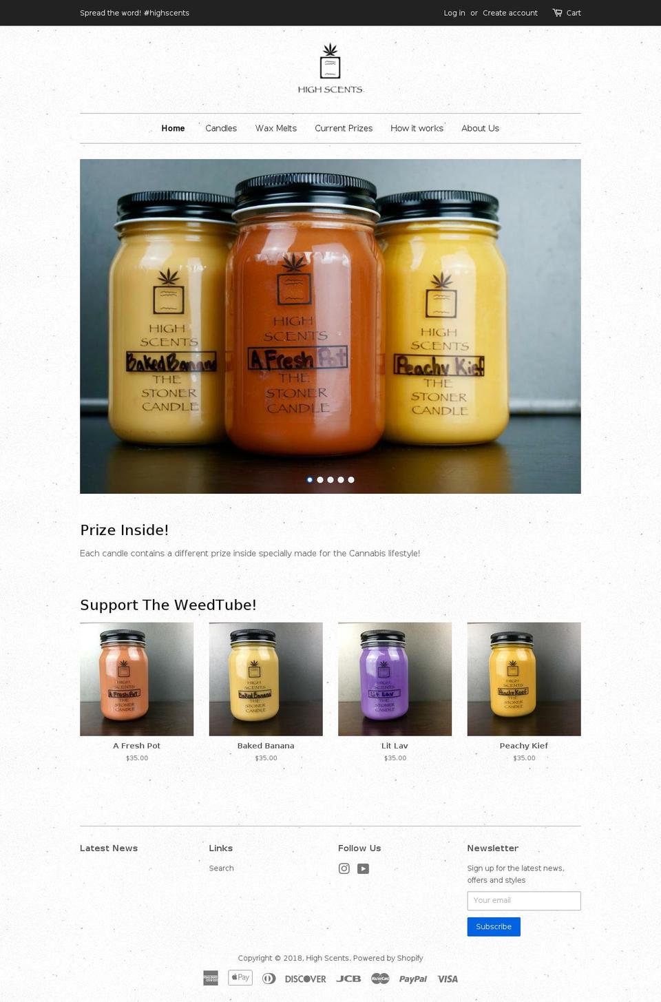 highscents.com — Shopify storefront screenshot