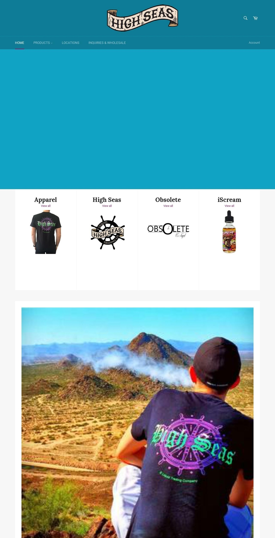 highseaseliquidtradingcompany.com — Shopify storefront screenshot