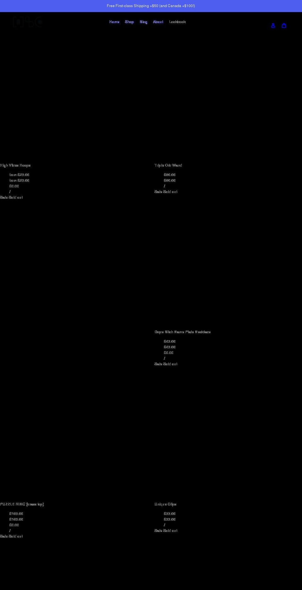 highsocietycollection.com shopify website screenshot