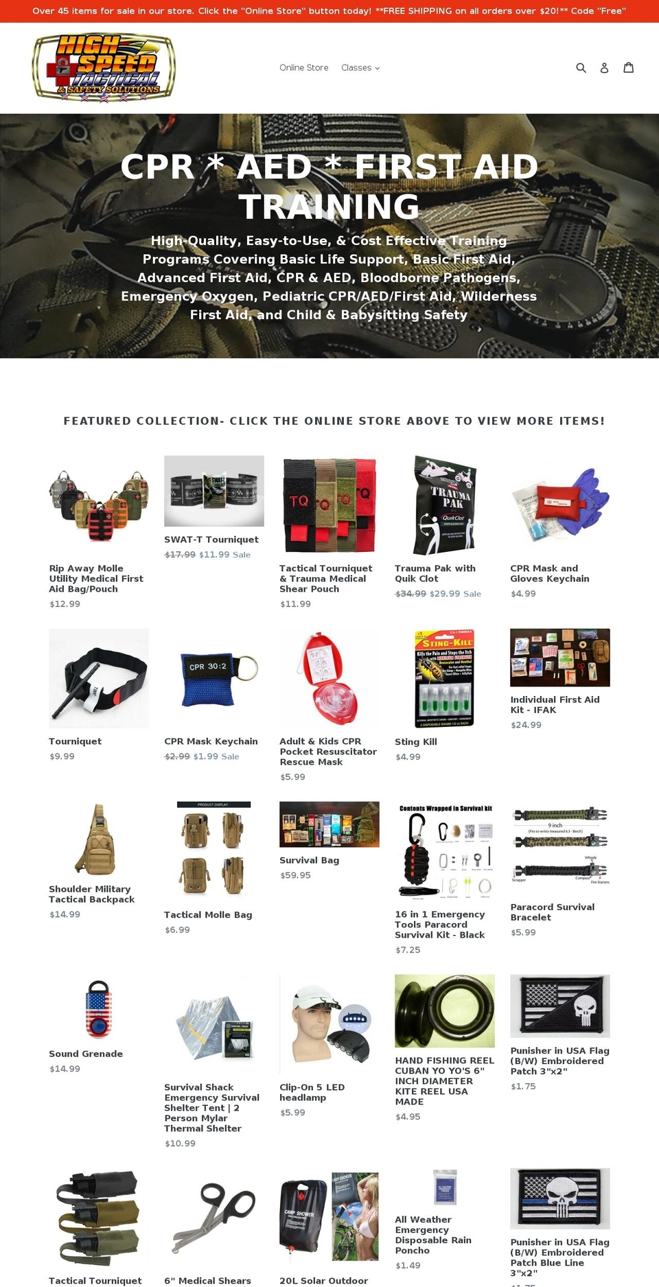 highspeedtac.org shopify website screenshot
