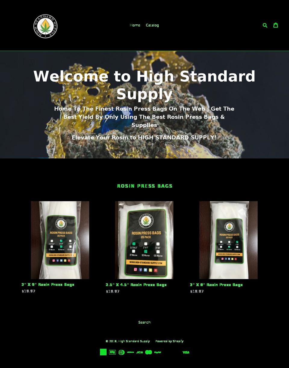 highstandardsupplyllc.com — Shopify storefront screenshot