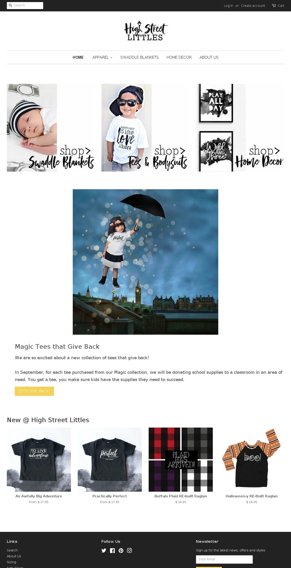 highstreetlittles.com — Shopify storefront screenshot