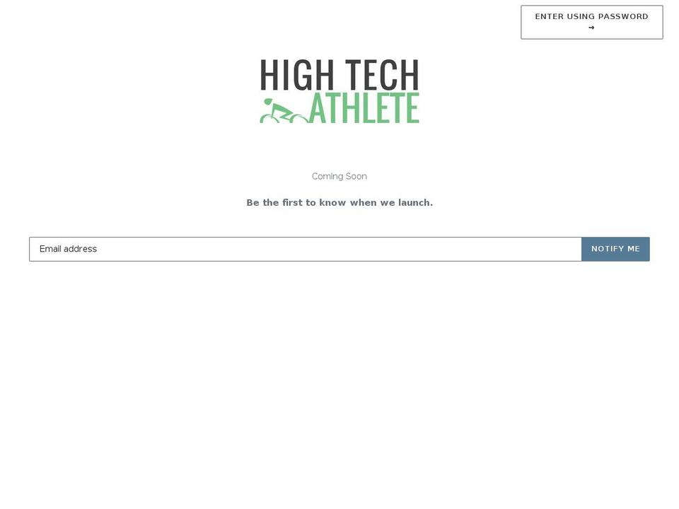 hightechathlete.com shopify website screenshot