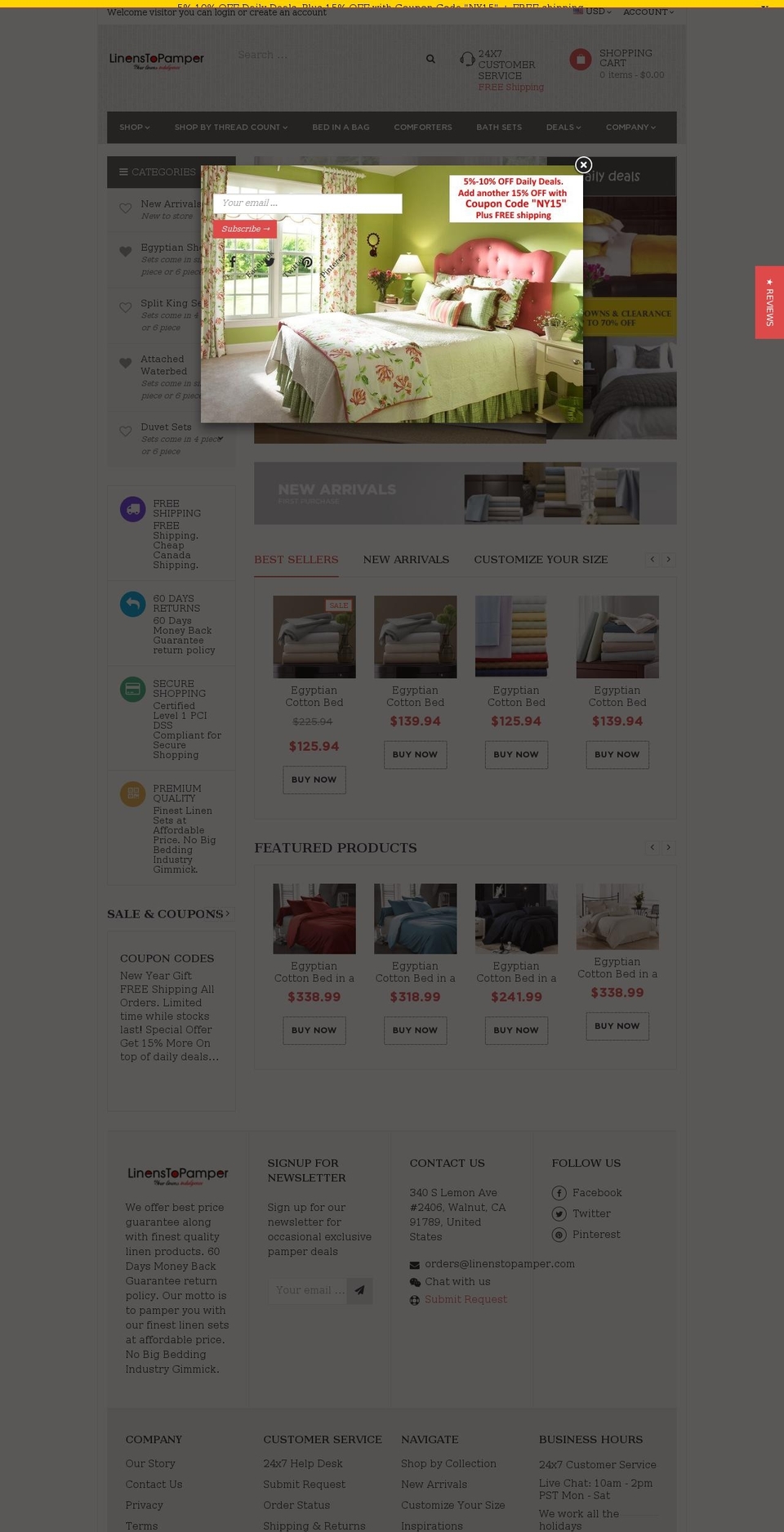 LP Ap Big Store Live Shopify theme site example highthreadcountsheet.com