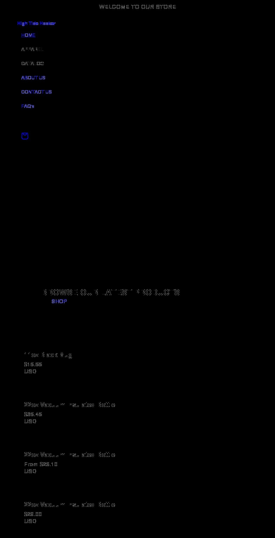 hightidehooker.shop shopify website screenshot