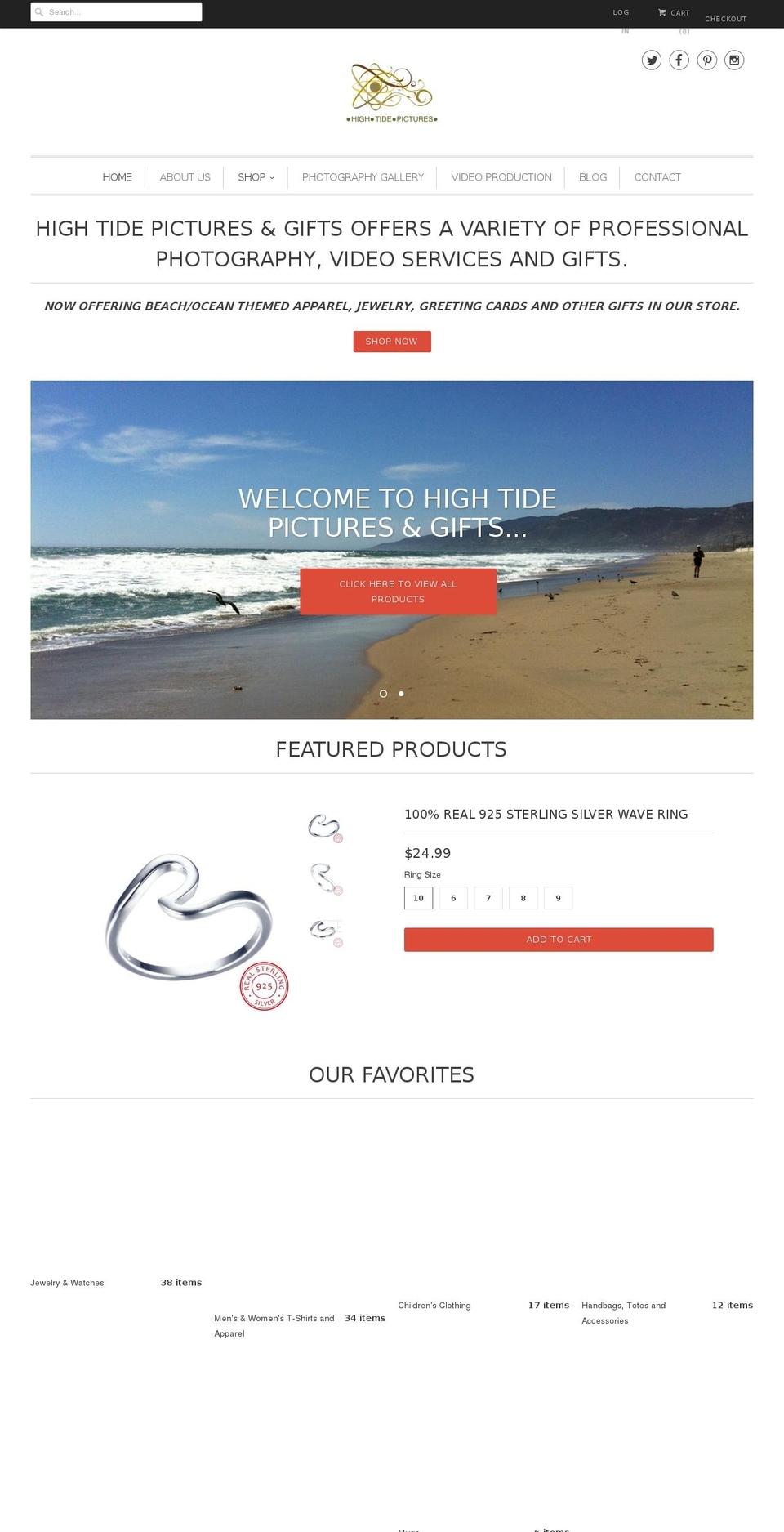 hightidepictures.ca shopify website screenshot