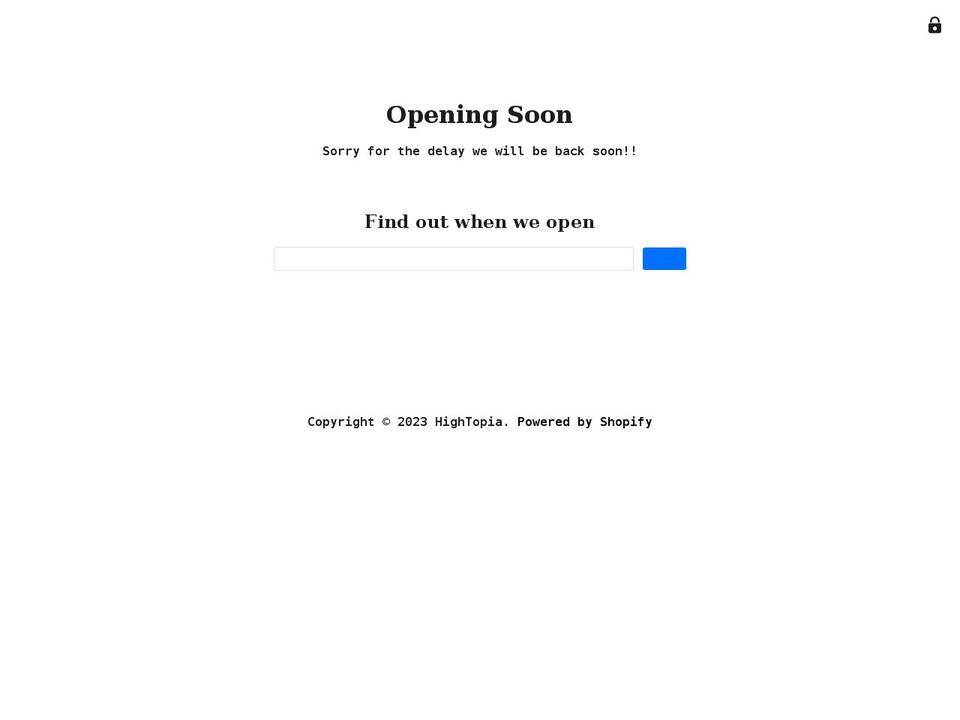 hightopia.com shopify website screenshot