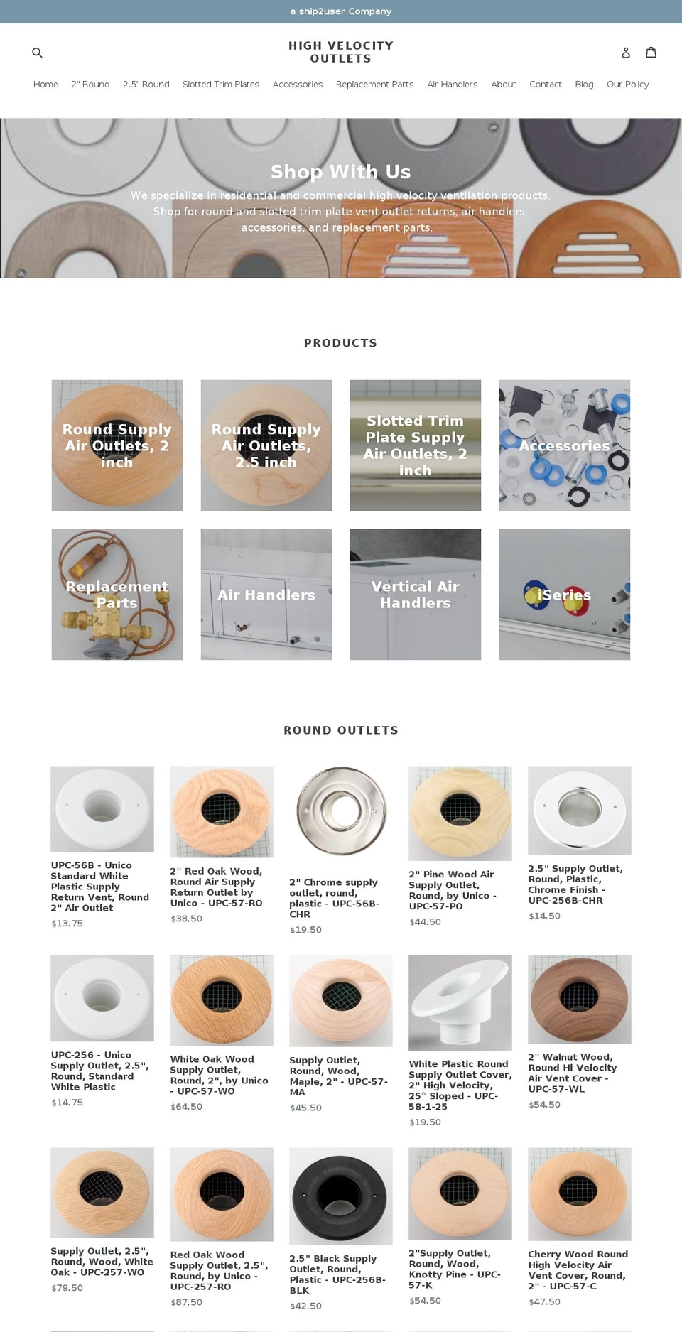 highvelocityoutlets.com shopify website screenshot