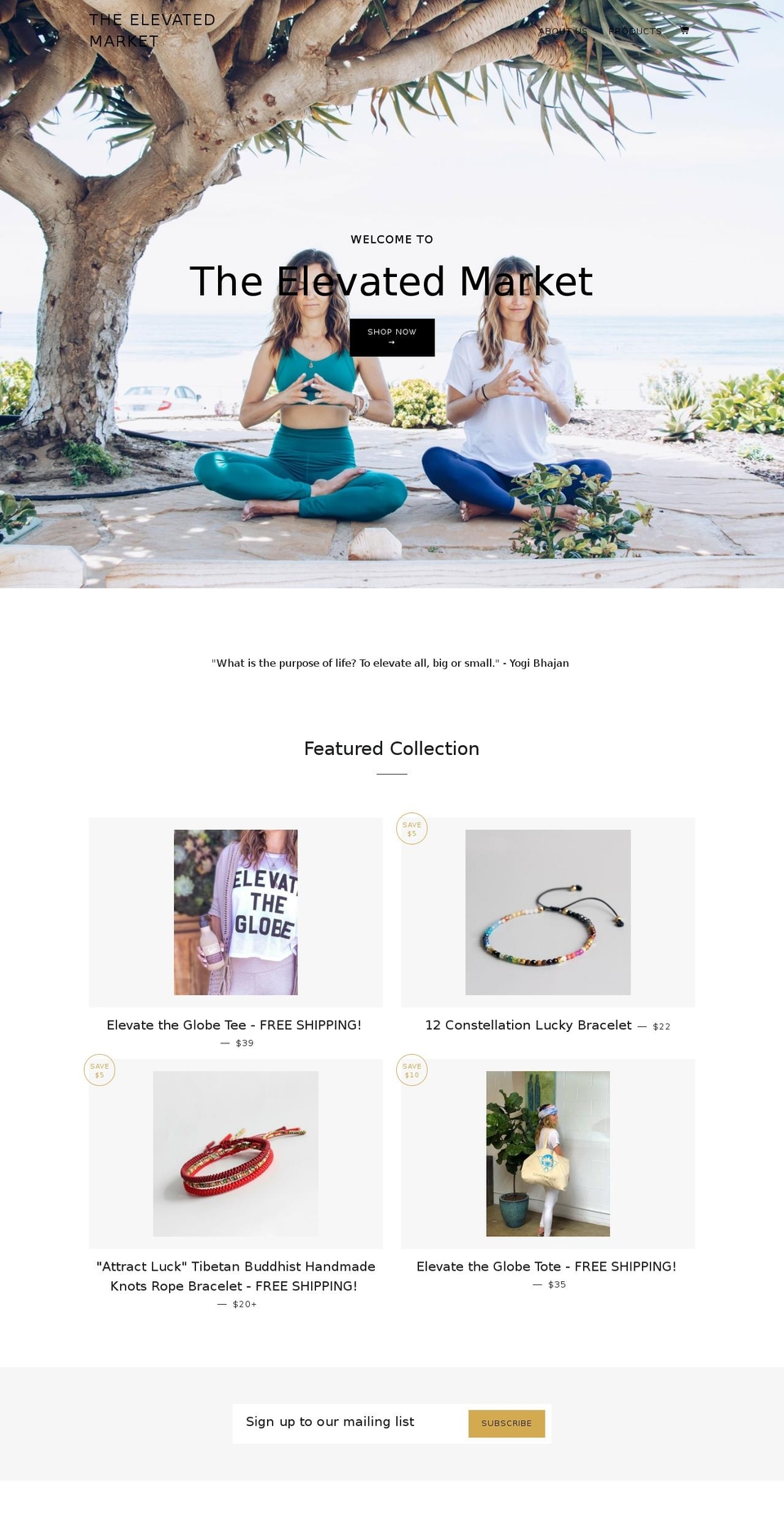 highvibelivinshop.com — Shopify storefront screenshot