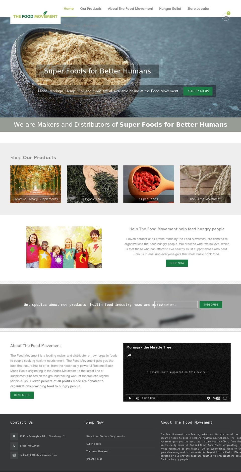 The Food Movement Co Shopify theme site example highvibrationalfoods.com