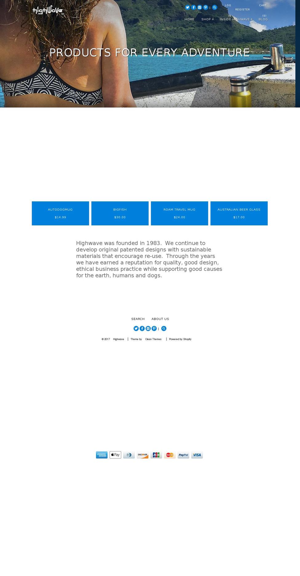 highwave.com shopify website screenshot