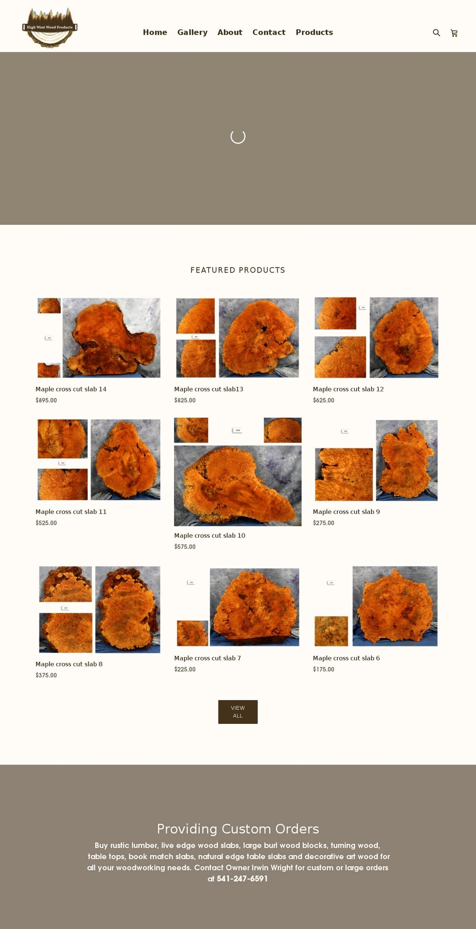 highwestwood.com shopify website screenshot